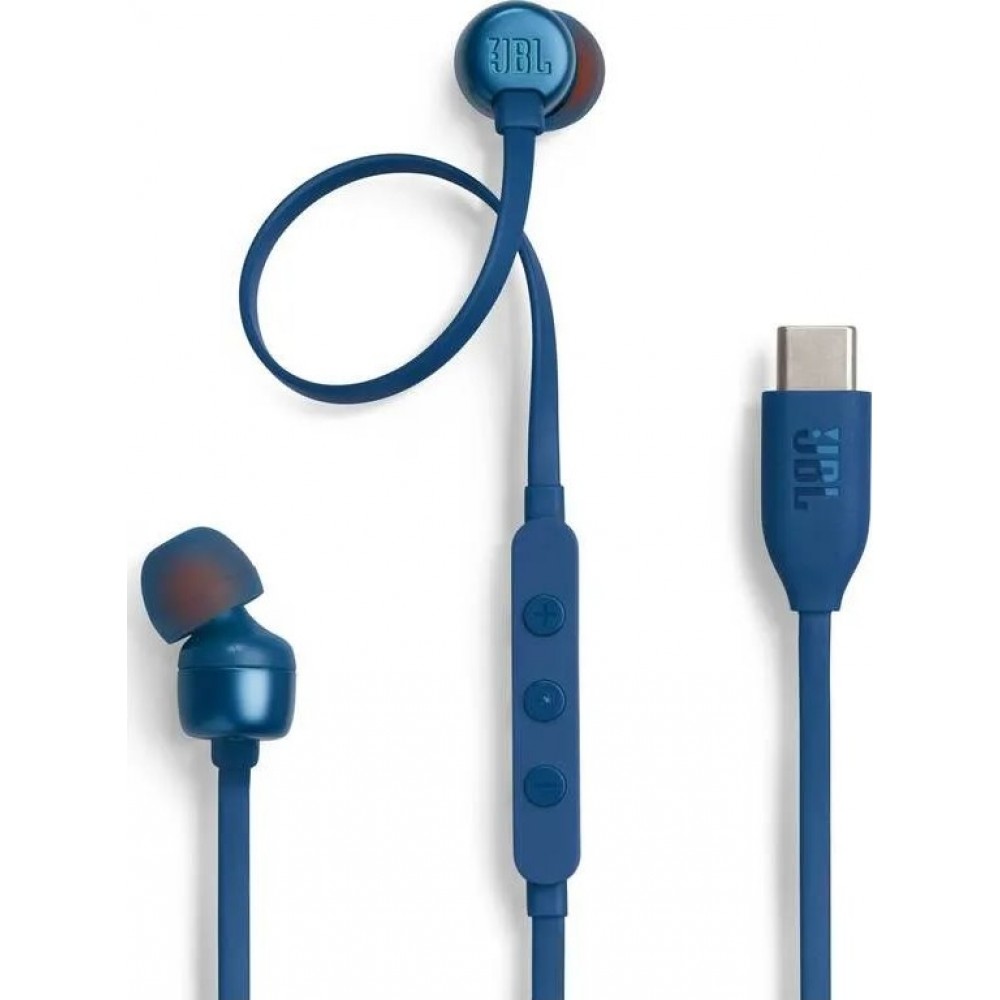 JBL Tune 310C écouteurs USB-C avec connectivité USB-C son Pure Bass et Hi-Res - Bleu