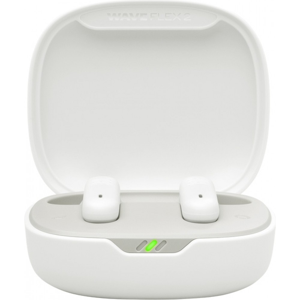 JBL Wave Flex 2 Bluetooth - 40h autonomie son Pure Bass technologie Smart Ambient et contrôle tactile - Blanc