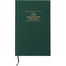 Elegantes Gratitude Journal Tag und Nacht - Stoffnotizbuch mit inspirierenden Zitaten - Grün