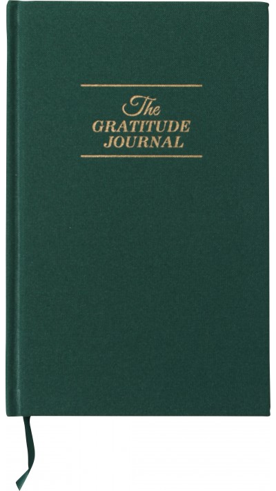 Journal de gratitude jour et nuit cahier élégant en tissu avec citations inspirantes - Vert