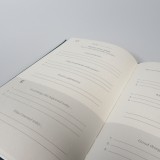 Elegantes Gratitude Journal Tag und Nacht - Stoffnotizbuch mit inspirierenden Zitaten - Grün