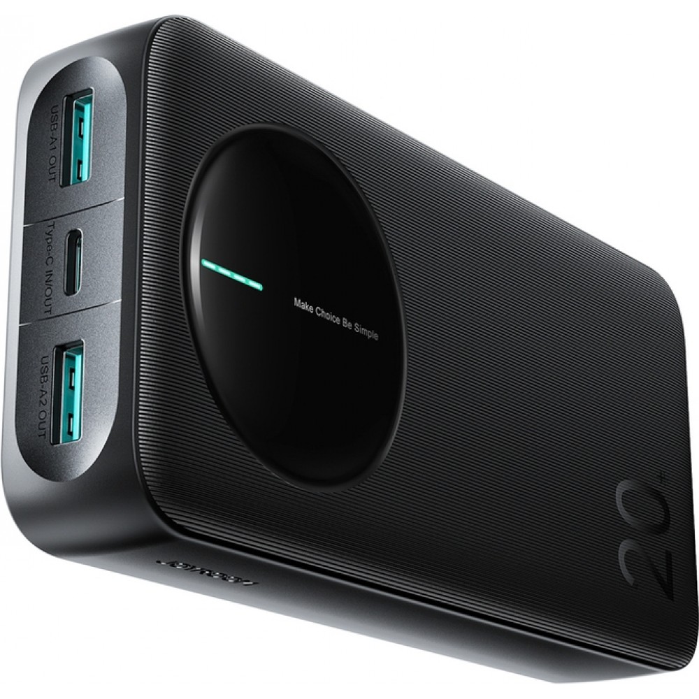 Joyroom JR-PBF14 Pro Powerbank 3-in-1 20000mAh 22.5W sauberes Design 2x USB-A 2.4 & 1x USB-C (In+Out) - Schwarz