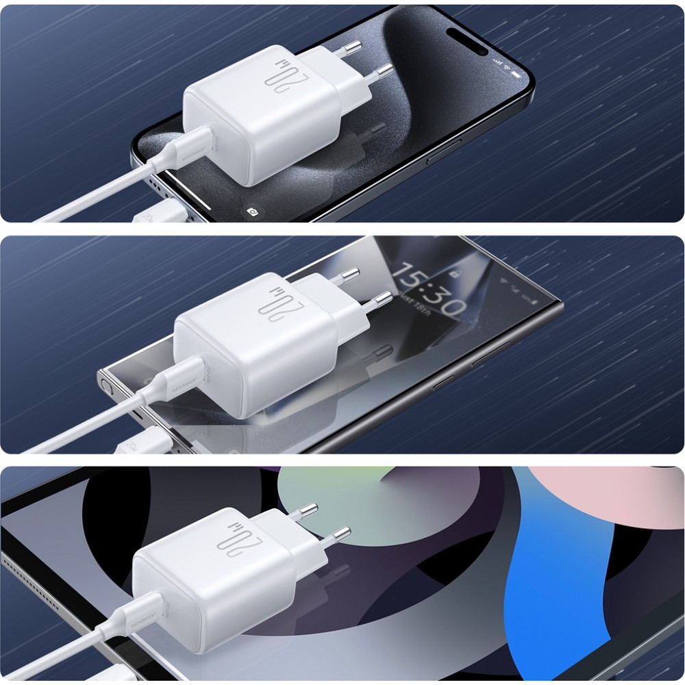 Joyroom JR-TCF20 kompaktes Schnellladeger&auml;t USB-C PD 20W - Weiss