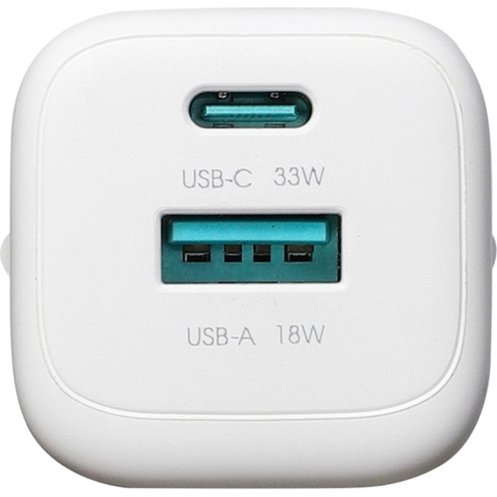 Joyroom JR-TG7 33W USB-A + USB-C Wandladeger&auml;t mit 30W Lightning Kabel 1m - Weiss