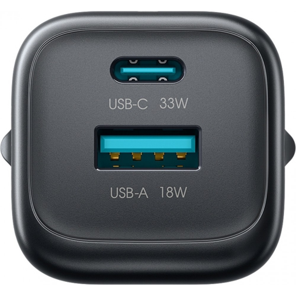 Joyroom JR-TG7 33W USB-A + USB-C Wandladeger&auml;t mit 30W Lightning Kabel 1m - Schwarz