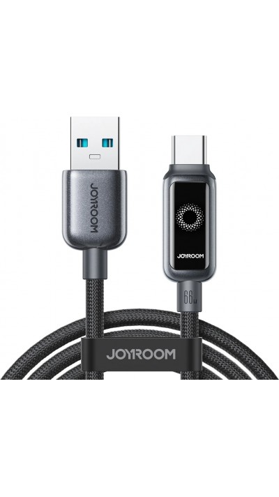 Joyroom S-A55 StarFlight Schnellladekabel USB-A zu USB-C 66W (1.2 m) - Schwarz