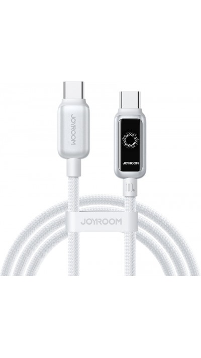 Joyroom S-A55 StarFlight Schnellladekabel USB-C zu USB-C 100 W (1.2 m) - Weiss