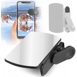 Smartphone Kamera Spiegelreflexions-Set mit Clip Reflexionshalterung & Reinigungstuch f&uuml;r kreative Fotoeffekte - Schwarz