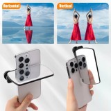 Smartphone Kamera Spiegelreflexions-Set mit Clip Reflexionshalterung & Reinigungstuch f&uuml;r kreative Fotoeffekte - Schwarz