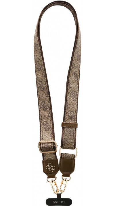 Guess 4G Universelle Crossbody Strap mit Metall-Logo aus PU (150cm) - Braun