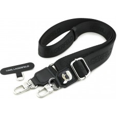 Universelle Karl Lagerfeld Schulterriemen mit stylischem Karl-Patch - Schwarz
