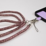 Universelle Glitzer Strass Smartphone-Hülle Lanière - Blau