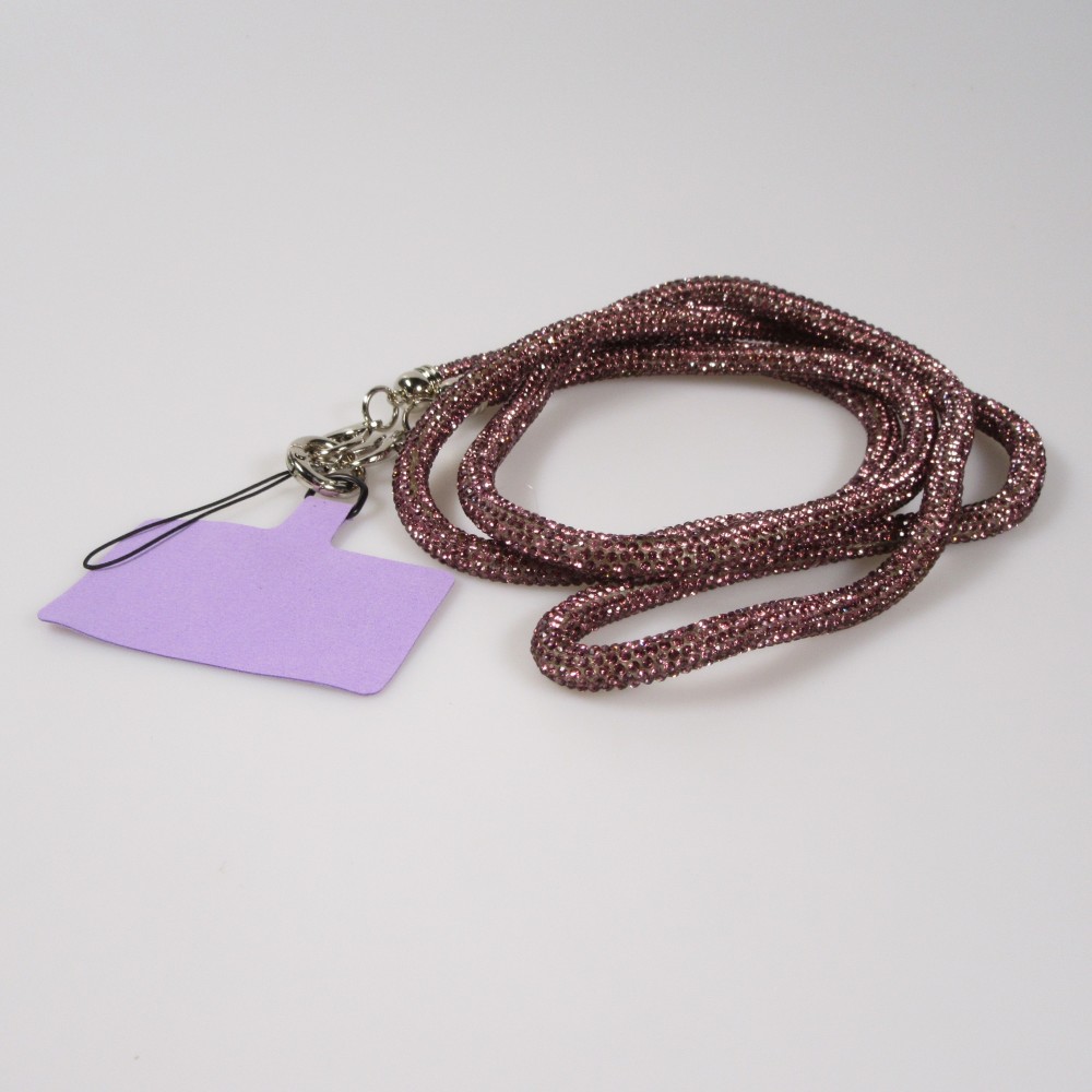 Universelle Glitzer Strass Smartphone-Hülle Lanière - Bordeaux
