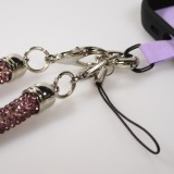 Universelle Glitzer Strass Smartphone-Hülle Lanière - Bordeaux