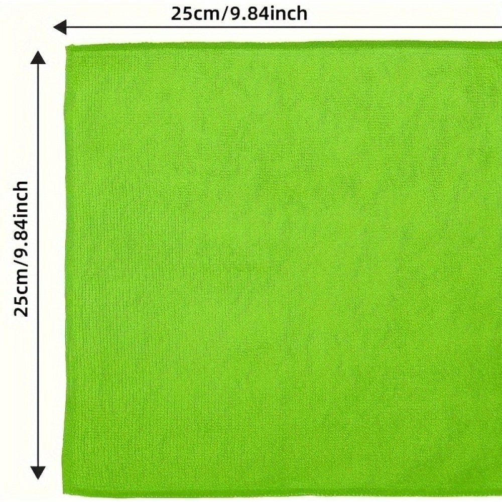 20er-Set ultra-absorbierende Mikrofasertücher 25 x 25 cm wiederverwendbar für Zuhause - Mehrfarbig