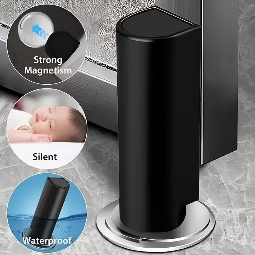 2er Set Magnetische T&uuml;rstopper ohne Bohren, klebende Sto&szlig;fest Schutzvorrichtung - Weiss