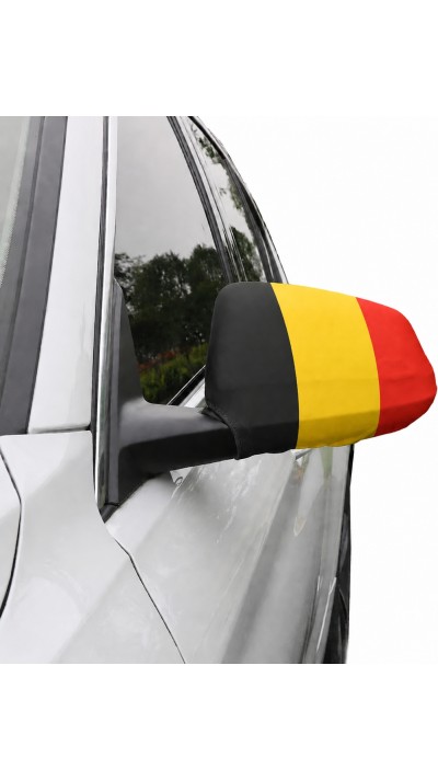 2er Set Aussenspiegelabdeckungen Auto Belgien Flagge