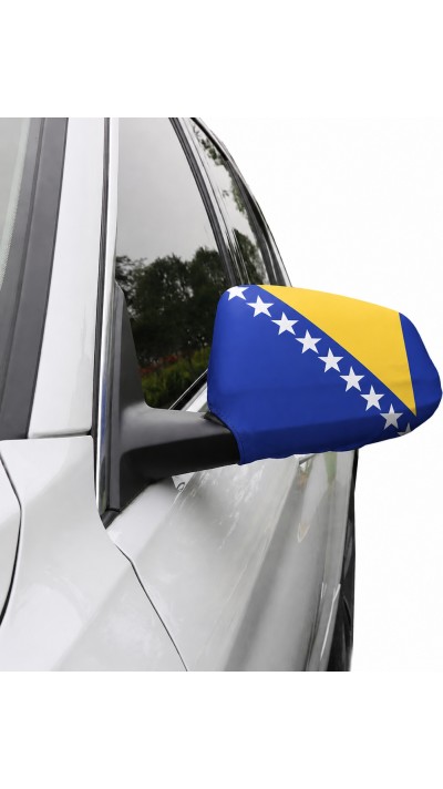 2er Set Aussenspiegelabdeckungen Auto Bosnien-Herzegowina Flagge