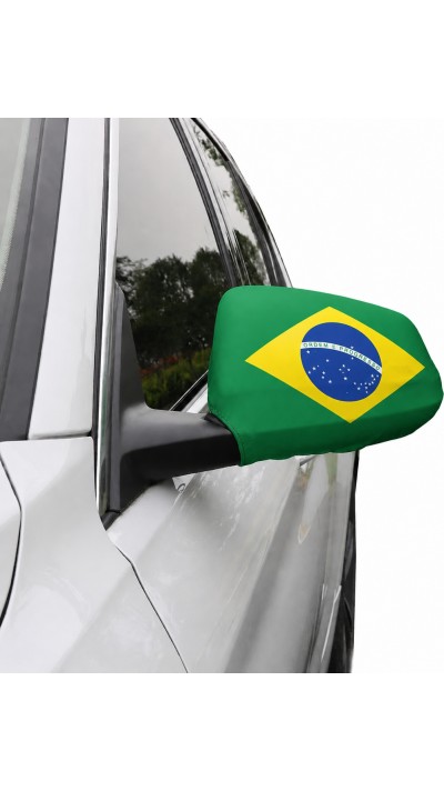 2er Set Aussenspiegelabdeckungen Auto Brasilien Flagge