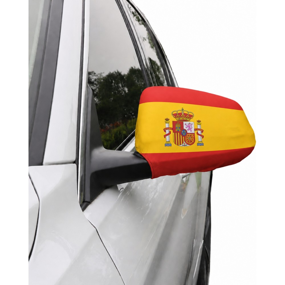 2er Set Aussenspiegelabdeckungen Auto Spanien Flagge