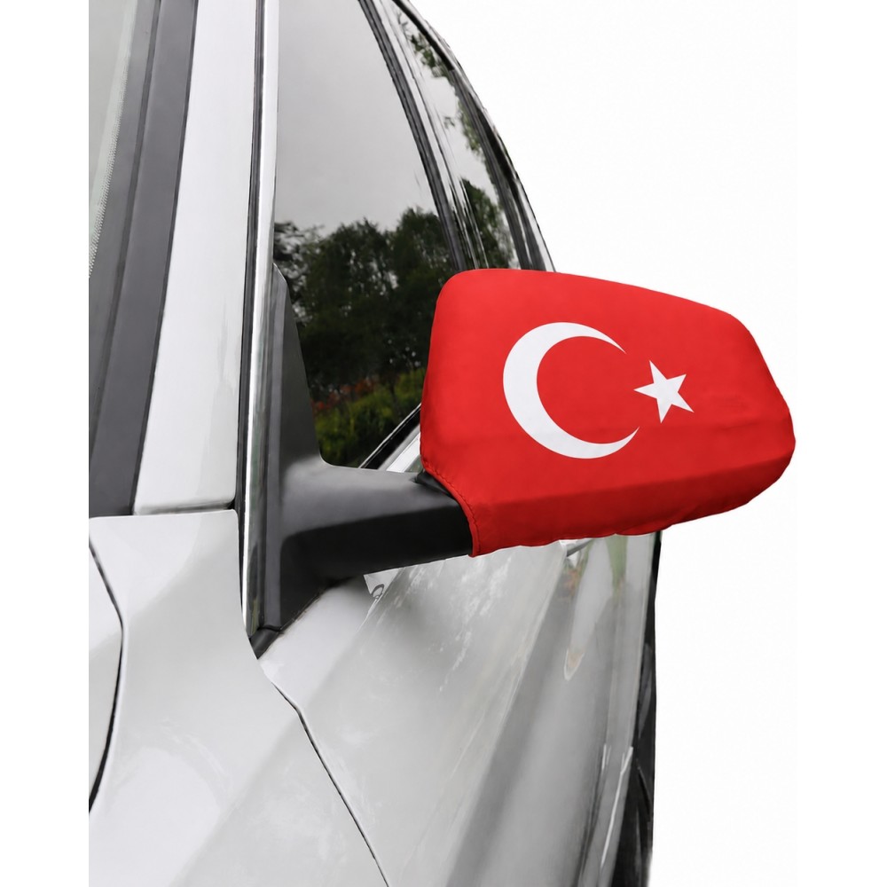 2er Set Aussenspiegelabdeckungen Auto Türkei Flagge