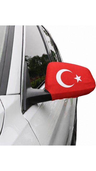 2er Set Aussenspiegelabdeckungen Auto Türkei Flagge