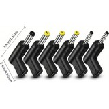 Lot de 6 adaptateurs USB-C vers DC connecteurs divers connecteurs charge routeur 3.0x1.1 à 5.5x2.1mm transfert données - Noir