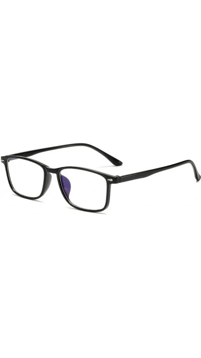 Y2K Unisex Blaulichtfilter Brillen gegen Augenfatigue, transparente Gläser für Bildschirmarbeit, visueller Komfort - Schwarz