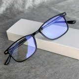 Y2K Unisex Blaulichtfilter Brillen gegen Augenfatigue, transparente Gl&auml;ser f&uuml;r Bildschirmarbeit, visueller Komfort - Schwarz