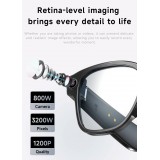 Intelligente Sonnenbrille mit 8 MP HD 4K Kamera, WIFI+Bluetooth Echtzeit&uuml;bertragung - Transparent