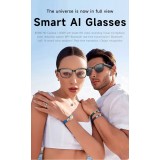 Intelligente Sonnenbrille mit 8 MP HD 4K Kamera, WIFI+Bluetooth Echtzeit&uuml;bertragung - Transparent
