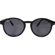 UV400 Runde schwarze Sonnenbrille PhoneLook ultraleicht, modernes Design + Transporttasche - Schwarz
