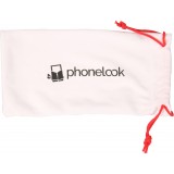 UV400 Runde schwarze Sonnenbrille PhoneLook ultraleicht, modernes Design + Transporttasche - Schwarz