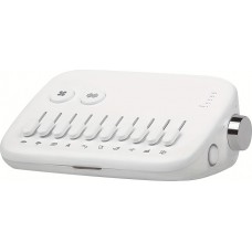Premium moderne Weißes Rauschmaschine mit 10 natürlichen beruhigenden Klängen zum Mischen und Timer (USB-C) - Weiss
