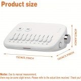 Premium moderne Weißes Rauschmaschine mit 10 natürlichen beruhigenden Klängen zum Mischen und Timer (USB-C) - Weiss