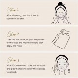 LAIKOU Korea Gesichtsmaske mit Kollagen und Schnecke, hypoallergen, intensive Feuchtigkeit, formaldehydfrei (1 Stück) - Weiss