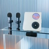(3er Set) USB-C Lavalier-Mikrofon Kabelloses Bluetooth für Smartphone und Tablet mit einfacher Aufnahme - Schwarz