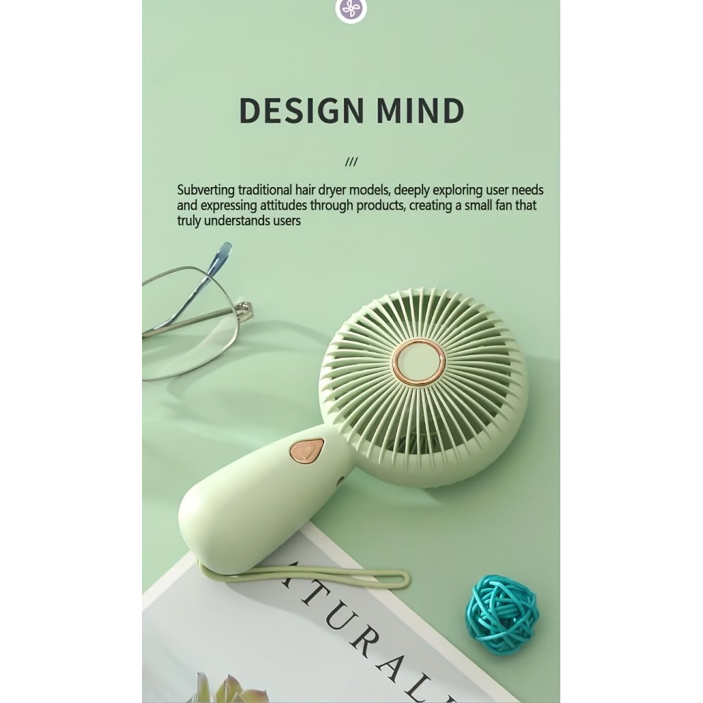 Kompakter tragbarer Mini USB Ventilator wiederaufladbar für Innen- und Außenreisen - Lila