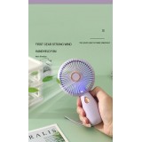 Kompakter tragbarer Mini USB Ventilator wiederaufladbar für Innen- und Außenreisen - Lila