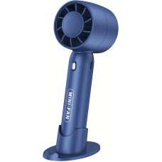 Mini USB Ventilator tragbar wiederaufladbar 3 Geschwindigkeiten mit Standfuß - Blau