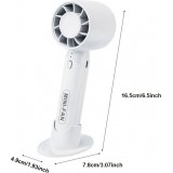 Mini USB Ventilator tragbar wiederaufladbar 3 Geschwindigkeiten mit Standfuß - Blau