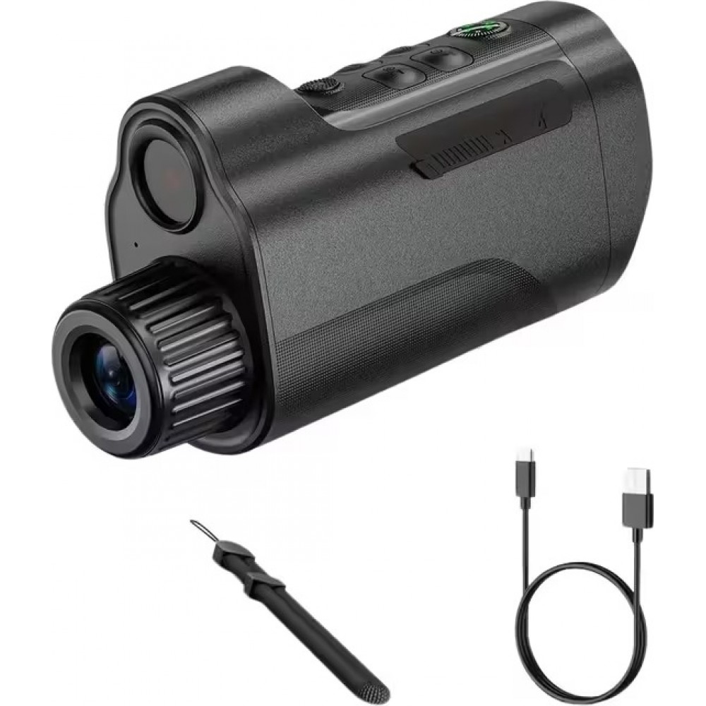10x Zoom Monokular HD Nachtsicht 800m Infrarot 5W Starlight Foto/Video USB Wiederaufladbar - Schwarz