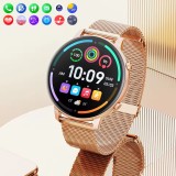 Smartwatch BT Call G25 Bluetooth 1.39 Zoll Display  wasserdicht Fitness Tracker Herzfrequenz Blutdruck Blutsauerstoff Schlaf&uuml;berwachung Stress- und Atemkontrolle - Rosa gold