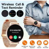 Smartwatch BT Call G25 Bluetooth 1.39 Zoll Display  wasserdicht Fitness Tracker Herzfrequenz Blutdruck Blutsauerstoff Schlaf&uuml;berwachung Stress- und Atemkontrolle - Rosa gold