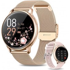 Smartwatch Little Meatball G35 Bluetooth Anrufe 120 Sportmodi Schrittz&auml;hler Schlaftracking Aktivit&auml;tstracker 30 Tage Akku mit 2 Armb&auml;nder - Rosa gold