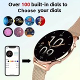 Smartwatch Little Meatball G35 Bluetooth Anrufe 120 Sportmodi Schrittz&auml;hler Schlaftracking Aktivit&auml;tstracker 30 Tage Akku mit 2 Armb&auml;nder - Rosa gold