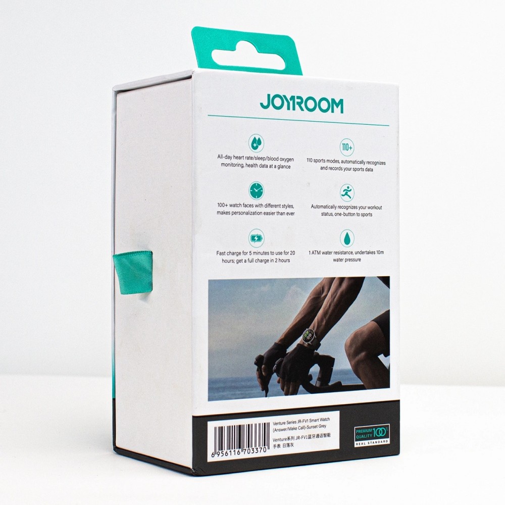 Montre connectée Smartwatch Joyroom Venture Series JR-FV1 avec fonction de réponse aux appels - Noir