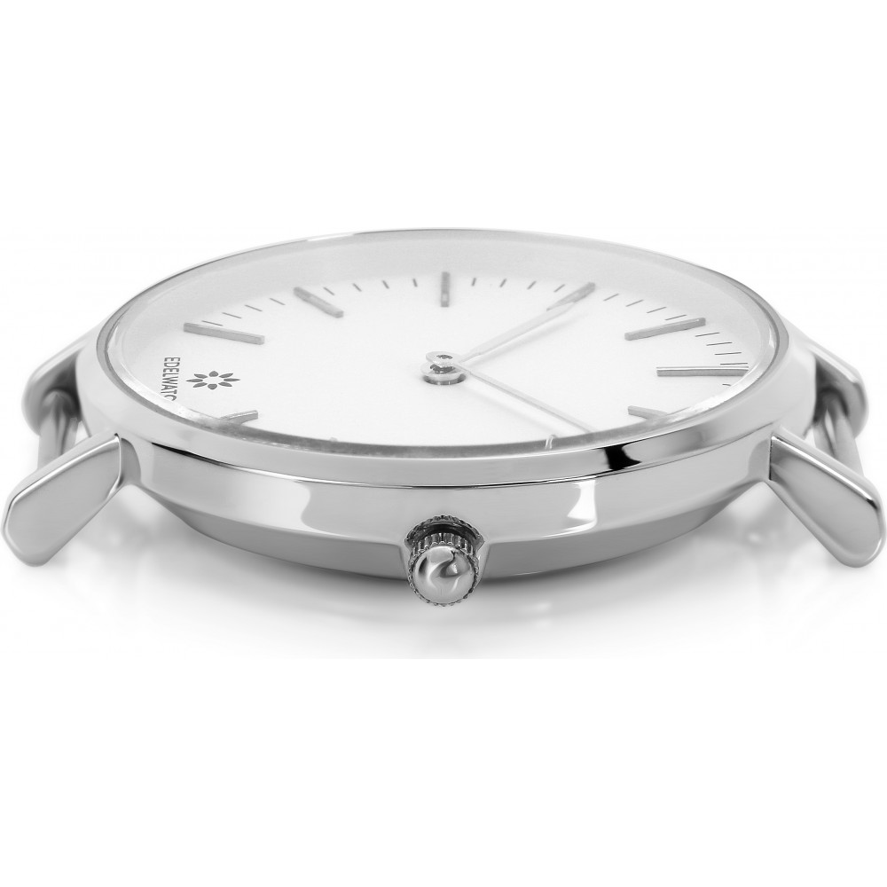 Edelwatch Uhr 32 mm (Ladies) Silver Zifferblatt Weiss (Batterie nicht enthalten) - Blau / Weiss