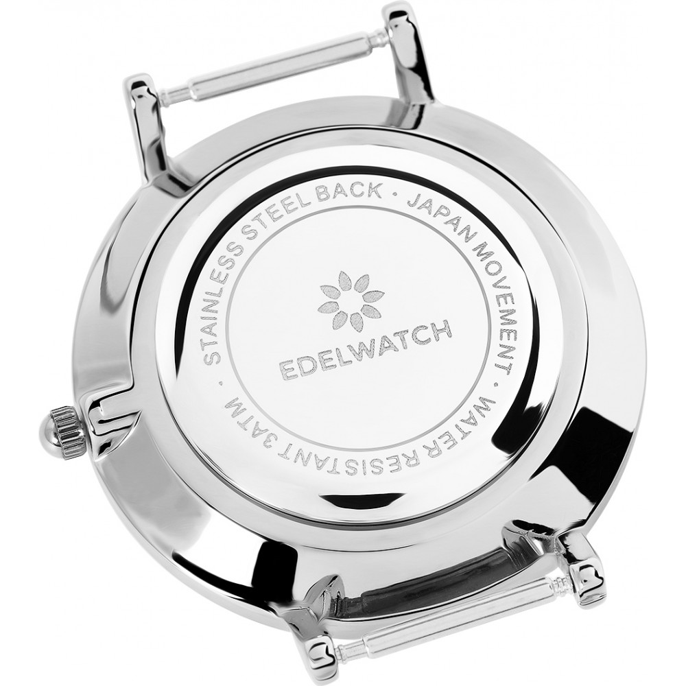 Edelwatch Uhr 32 mm (Ladies) Silver Zifferblatt Weiss (Batterie nicht enthalten) - Blau / Weiss