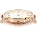 Edelwatch Uhr 32 mm (Ladies) Gold Zifferblatt Weiss (Batterie nicht enthalten) - Rot / Blau / Weiss